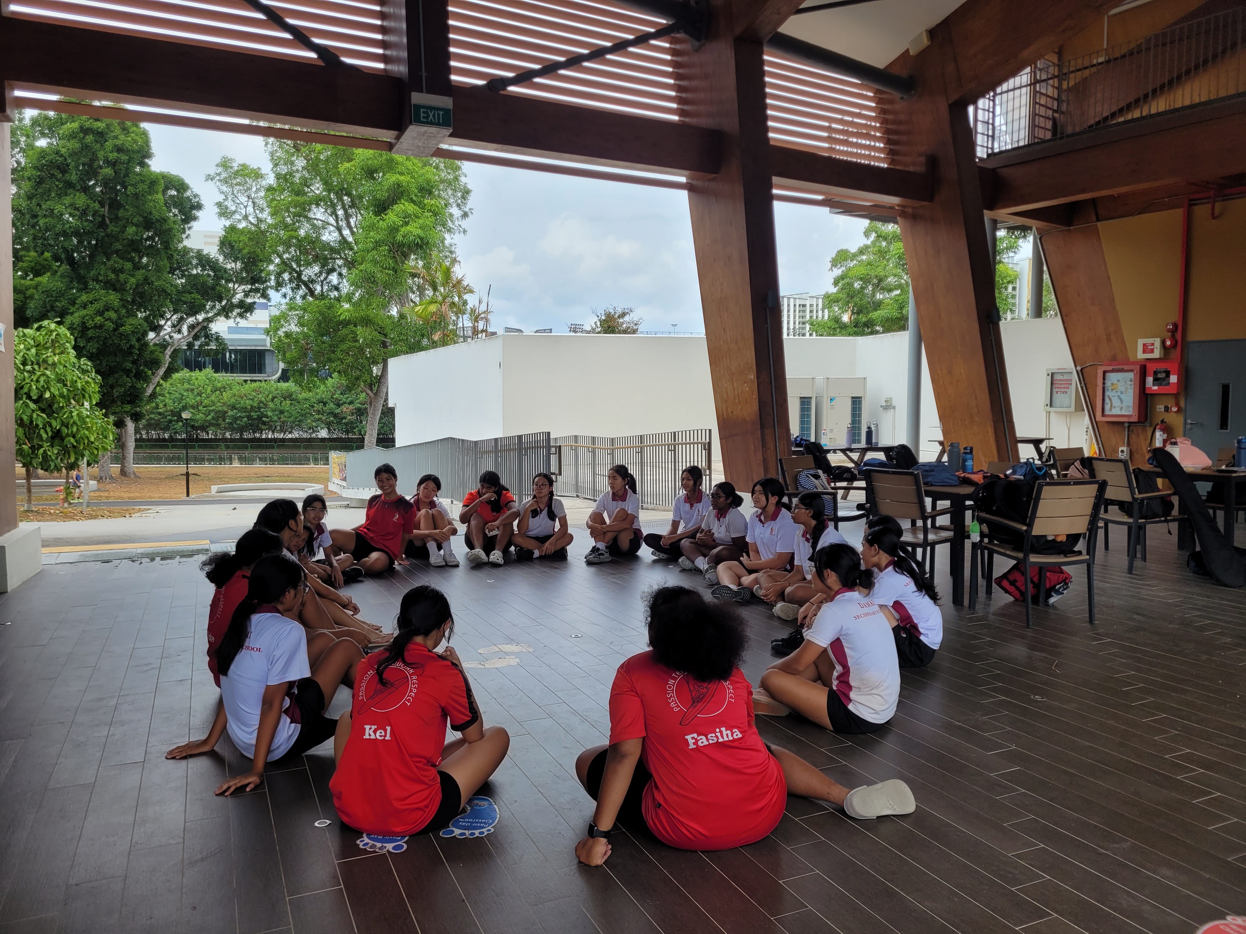 Team huddle during training sessions